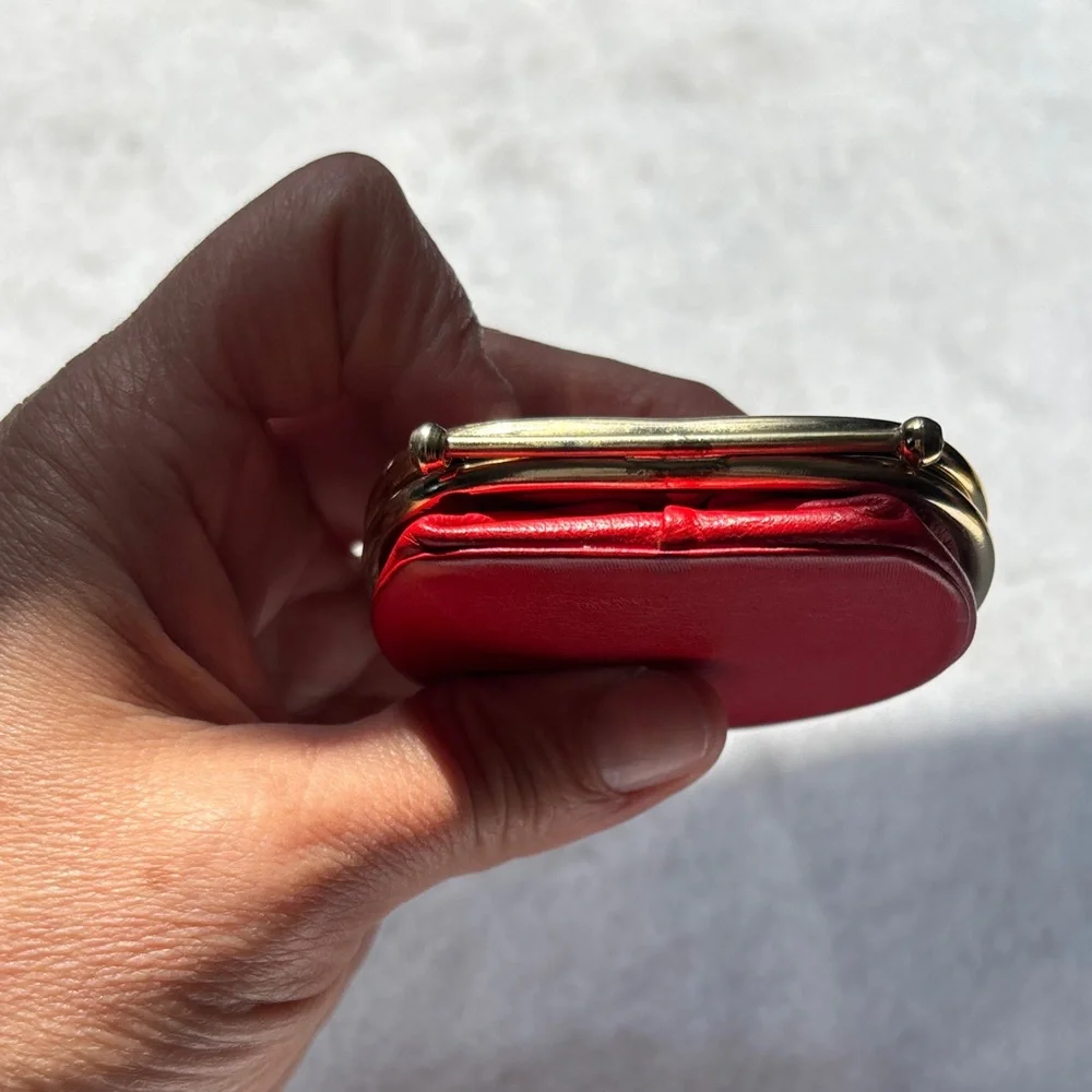 Vintage Dior Red and Gold Women's Jewelry Storage bag - Picture 3 of 16